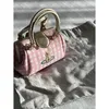 22% rabatt designer väska nisch design kvinnors nya Saturn West Empress Dowager rosa rutig söt handhållen crossbody väska