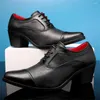 Dress Shoes 40-44 Huwelijk Sneakers Man Heels Mens Elegant Brown Sports Outings Handgemaakte model alles
