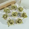 Dekorative Blumen, 6 cm, Rosenknospen, künstliche Köpfe für Zuhause, Hochzeit, Dekoration, Weihnachten, Geburtstag, Party, DIY, Kranz, Sammelalbum, Bastelbedarf