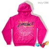 2022 Young Thug Pink Sp5der 555555 Hoodie Men Women High Quality Foam Print Spider Web Graphic Sweatshirts Pullovers F0KH