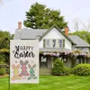 30x45cm,Easter Garden Flag Rabbit Banner Flags 12x18 inch,Farmhouse fall decor,Festive Garden Yard Decoration,Double Sided Banner