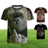 MEN039S THIRTS FODE 2021 Sommer Männer 3d gedruckter Tier Affe T -Shirt Kurzarm Lustige Design Casual Tops Tees Graphic2004655