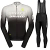 Scott Men's Cycling Vêtements Bib short longue distance Jersey Set Sleve Breathable Man Automn Suit Summer Bicodot Bicycle 231227