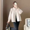 Winter Coat Women's Fashionable 2023 Pleated Cotton Jacket tjock blixtlåsbrödjacka Temperament Explosiv mångsidig bomullsjacka Kvinnor