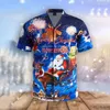 Men's Casual Shirts Summer 3D Merry Christmas Printing & Blouses Gift Reindeer Graphic Shirt Hawaiian Men Tops