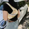 Totes Sliver Gold Luxury Designer Dumpling Bag Sequin Women Clutch Handväskor Lysande middagsfest axel 2023 Trend HoboblieBerryeyes