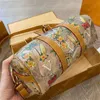 Torebka designerska kobieta luksusowa poduszka torby krzyżowe męskie torby na ramię kwiaty skórzane torby krzyżowe torebka zamka