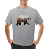 Herrtankstoppar män tshirt björn t-shirt blus grafik t skjortor svart skjorta mens roligt