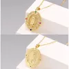 Colliers pendants Collier Classic Vierge Zircon Collier en acier inoxydable High Grade Geometric Choker Jewelry Party Party for Women Girls