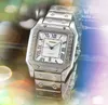 Mayores de precio más bajo Mira Gentalmen Luxury Premium Acero inoxidable Reloj No Mechanical Power Square Roman Tank Línea de esqueleto Dial Face Auger Regalos de reloj de pulsera