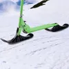 Ski Board Sleigh Durable Snow Sleds Snow Scooter Ski Sled Set Dual-Use Ski Two-Wheeled Outdoor Equipment 231227