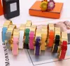 Enamel Rainbow Bangle Bracelets Woman Cuff Fashion Bracelet for Man and Women Jewelry Multicolor