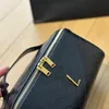 Luksusowe torby modowe Designer Fold Over Box Women Makeup Bag Słynne Paris Brand Hardware Znak duże pojemności Wysokiej jakości Oryginalna skórzana torebka damskie