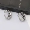 Brand Designer Earrings Letter Stud Eardrop Geometric Famous Women Crystal Pearl Earring Wedding Birthday Party Jewerlry