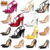 10CM High Heels schlanke Damen neue spitze sexy flache Mund-Lackleder-Gradienten-High-Heels-Brautjungfernschuhe