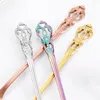 Dinnerware Sets Teaspoon Long Handle Colorful Dessert Cake Fruit Spoons Stainless Steel Small Tableware Gift Snack Scoop