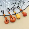 Keychains Vintage Imitation Beeswax Keychain Nepalese Beads Safety Buckle Pendant Necklace Key Chain Jewelry