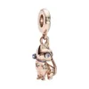 Fascino in argento 925 Nuovo artiglio Stampa stella appartiene a perline sparse Robot Star River Rose Gold Cat Fashion PAN Bracciale pendente fai da te Spedizione gratuita