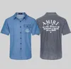 NIEUW Heren denim overhemden T-shirts Polo korte mouwen merkontwerper Heren casual overhemden Denim jassen