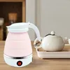 Vattenflaskor Portable Folding Electric Kettle Silicone 600W Compapible US/EU/UK/AU Lätt att använda för camping vandring picknick