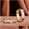 Hoop Huggie Hie Luxury Quality Jewelry Earrings For Women 2021 Trend Cz Crystal Heart Wide Loop Gold Sier Color Female Gift Drop De Dhczb