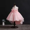 Girl Dresses Annabelle Flower Dress For Kids Round Neck Appliques Bridesmaid Baby Christmas Weddings Birthday Party