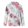 Dames Hoodies Esthetische Oversized Capuchon Tops Harajuku Tie-Dye Sweatshirts Winter Lange Mouw Kawaii Kleding Pocket Moletom