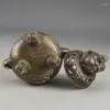 Decorative Figurines Chinese Brass Vintage Hand Hammer Buddha Exorcism Incense Burner