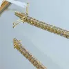 Xinfly Wholesale Stackable Hip Hop 18k Gold 2.00ctw Natural Diamond Square Iced Out Tennis Chain Bracelet