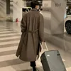 Koreansk trend Men Loose Casual Single-Breasted Overcoat Autumn Winter Fashion Long Sleeve Woolen Long Coat 231226