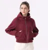 LU-67 Scuba Scuba Hoodies Full Full Zipper Outdoor Sweater Gym Vêtements Femmes Tops Workout Fiess Vestes de yoga épaisses Loose