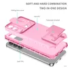 Cell Phone Cases Dual Layer Strong Bag Case for Samsung Galaxy S24 Ultra S23 FE 5G S22 Plus S21 Anti-Shock Stand Holder Cell Phone Cover