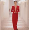 Casual Kleider Promi Roter Teppich Kleid Frauen Langarm Sexy Tiefem V-ausschnitt Bodycon Maxi Elegante Abend Party Großhandel