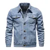 Yüksek kaliteli Pamuk Siyah Denim Ceket Erkekler Toptan Moda Kore Mavi Jean Chaqueta Vaquera Para Hombre 231227