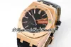 APSF V3 15400 SA3120 MANS ANTAWATION WATCH 41 مم علامات عصي الاتصال السوداء الأسود