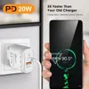 Зарядное устройство A+C PD Fast Charger 20W 12W USB 3.0 Type C 2 порты Quick Charger Adapters для iPhone Samsung SmartPhone