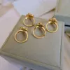 Anillos de diseño Van Clover para mujer, anillos originales de calidad, anillo de flor dorada, anillo de tendencia versátil de concha blanca para mujer