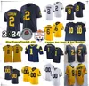 Michigan College Football Jersey J.J. McCarthy Blake Corum Donovan Edwards Cornelius Johnson Roman Wilson Jaylen Harrell Michael Barrett Kris Jenkins