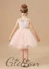 Fille robes en dentelle / tulle pour enfants d'anniversaire de soirée Ball Ball Pageant Mariage Cérémonie Banquet de bal Banquet Flower Girls Dressess