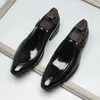 Kledingschoenen Italiaans lakleer heren luxe handgemaakte comfortabele mode echte slip op bruiloft sociale loafers man