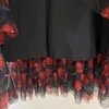 femmes robe designer dames automne haute qualité feuille de lotus couture sur jupe taille taille slim col en V vêtements à manches longues décembre 27