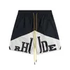 Rhude Men's Shorts Designer Breathable Summer Fashion Sports High Street Beach Shorts Youth Basketball Sports de haute qualité Shorts