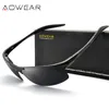 AOWEAR aluminium extérieur luxe lunettes de soleil hommes polarisées Sport Style sans monture lunettes de soleil homme HD UV400 lunettes de conduite lunettes 231226