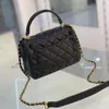 Bag women's bag 2023 new fashion fragrance all matching leather handbag Diamond check single shoulder crossbody bag chain