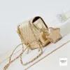 Sac à dos de haute qualité Sac à dos Star Porte-monnaie Chaînes matelassées Miroir Cuir de veau Métallisé Métal Gold Tone Luxe Cross Body Sacs à bandoulière Portefeuille 9A Top Qualité