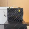 Женский французский роскошный рюкзак на плечо, дизайнерская брендовая модная классическая натуральная кожа с бриллиантами, Парижская решетка, двойная буква, винтажная сумка с клапаном, высочайшее качество 10А