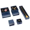 Chanfar 10 pz/lotto Cartone Cassetto Scorrevole Anello Collana Gioielli Confezione Regalo Con Nastro di Corda Nero Kraft Cotone Riempito 231227