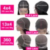 Straight Lace Front Wig 13x6 13x4 360 HD Transparent Lace Frontal Wig 5x5 6x4 Glueless Wig 4x4 Closure Human Hair Wigs for Women 231227