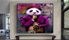 Niech Twój sukces sprawi, że plakaty szumów i drukuje graffiti Art Partn obrazy Streszczenie Panda Wall Art Pictures do salonu 7930087