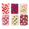 Artificial Floral Wall Panels Flower Wall Backdrop Faux Rose Hydrangea Peony Flower Panels Flower Row for Wedding Party Event Decor Photography Home Decor